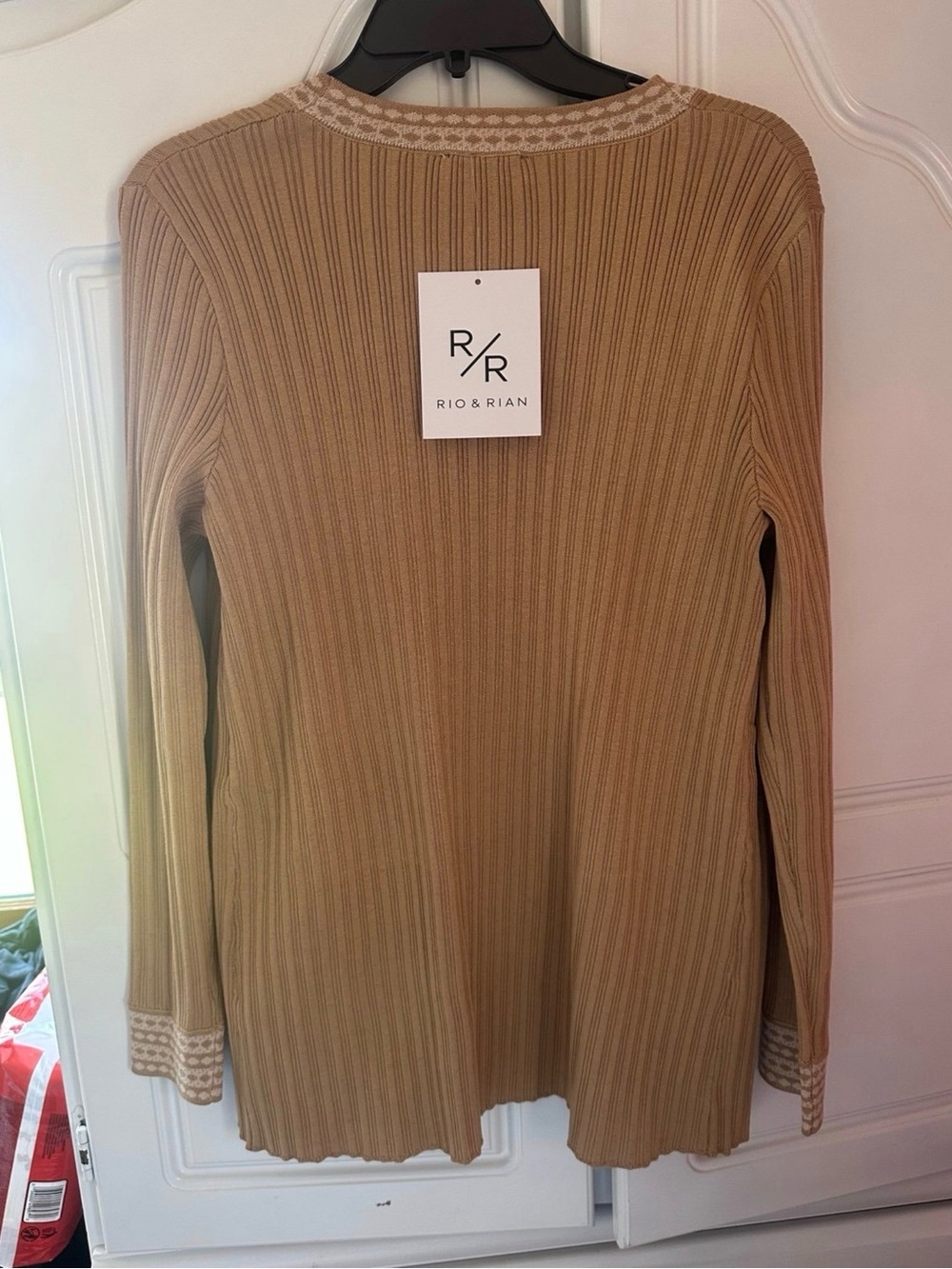 Rio & Rian Tan Ribbed Cardigan (Size M) – NWT - Picture 5 of 5